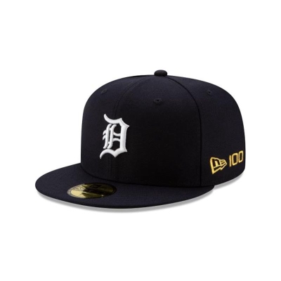 Black Detroit Tigers Hat - New Era MLB Team Color 59FIFTY Fitted Caps USA3716452